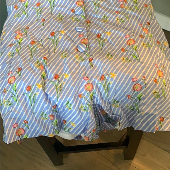 FLORAL STRIPED HALTER ROMPER - Picture 3 of 5